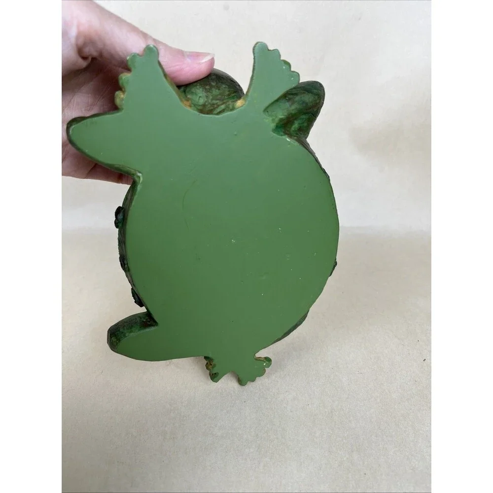 Rare VTG Hand‎ Painted Tic Tac Toe Game Frog Pad w/Butterfly & Dragonfly Pieces